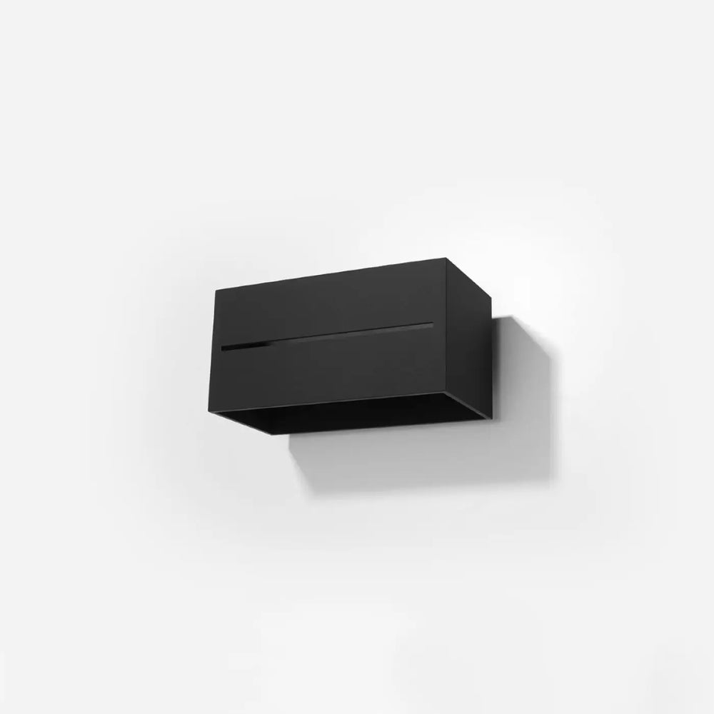 Boîte à mouchoirs murale lobo maxi noir finition mate avec design minimaliste pour applique murale moderne perforation lobo