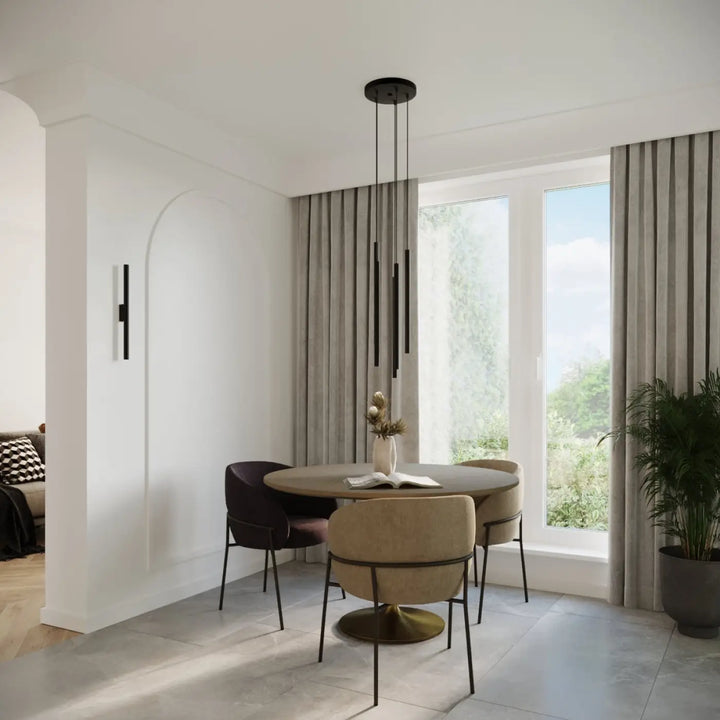 Applique murale pastelo 2 noir en design moderne idéale pour la série pastelo avec finition élégante et minimaliste