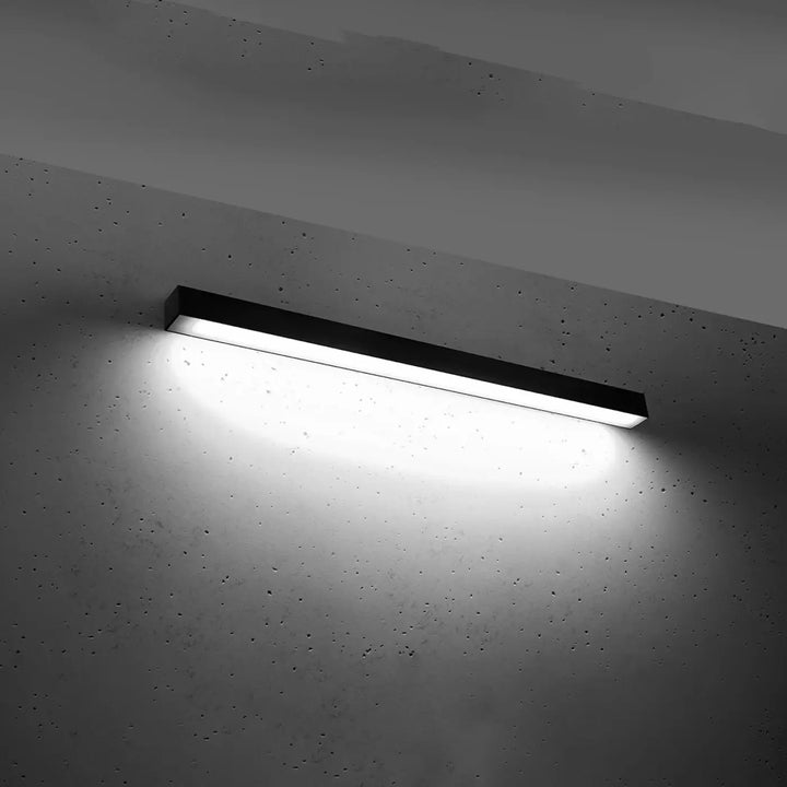 Applique murale pinne 90 noir led rectangulaire moderne avec paramètres d’éclairage en différentes tailles