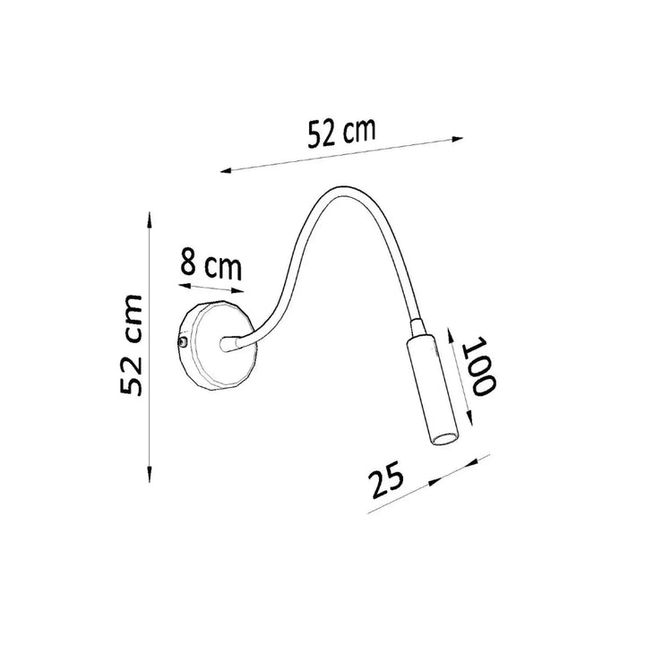 Applique murale minimaliste série axil en noir avec lampe de lecture ajustable et design élégant pour éclairage élégant