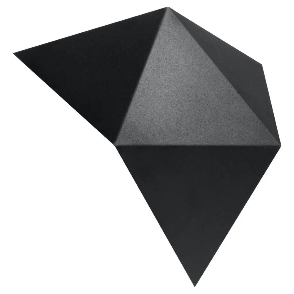 Applique murale solido noire avec design original géométrique facetté pour une applique intemporelle moderne