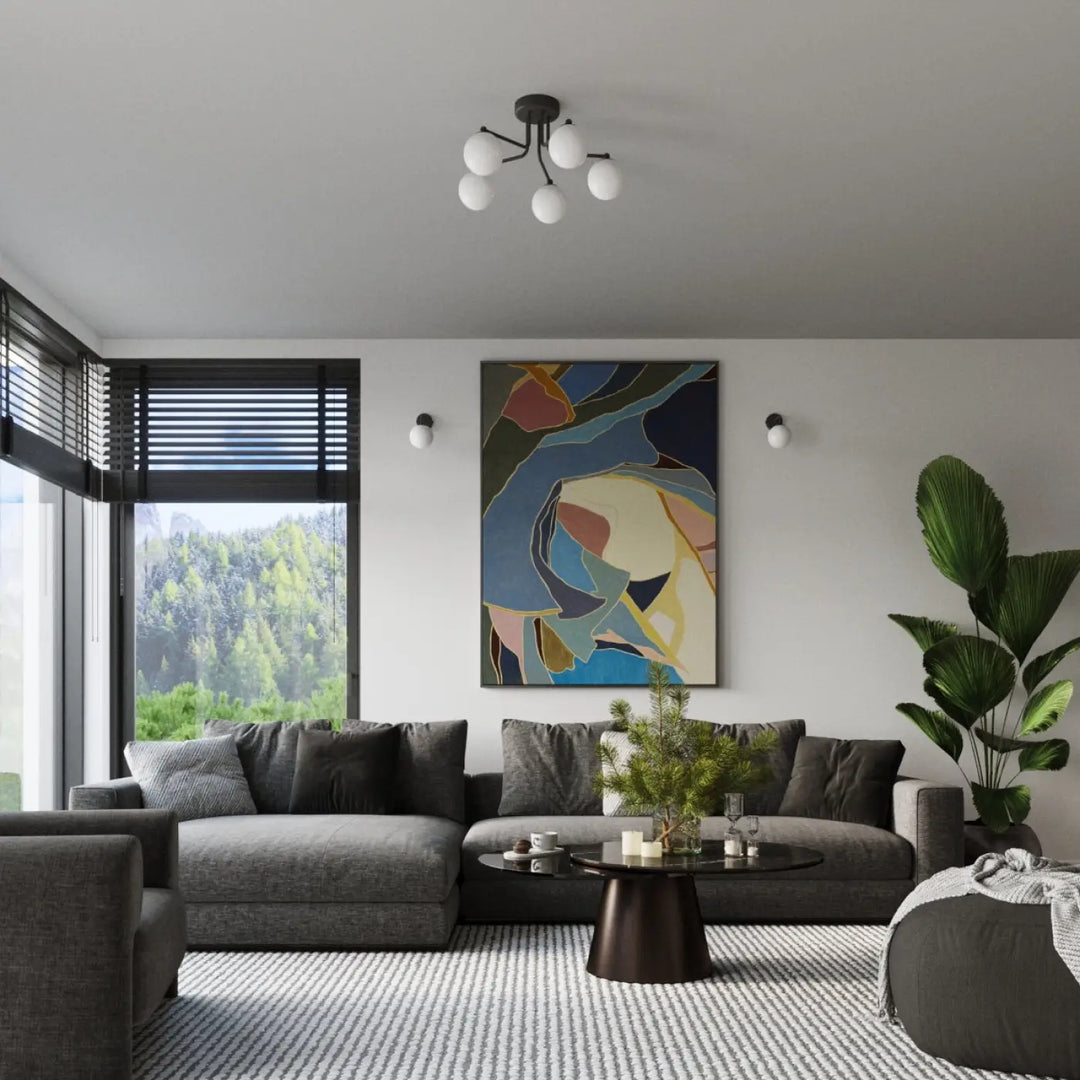 Applique murale astral 1 noir avec design contemporain minimaliste dans la collection astral et lampe astral