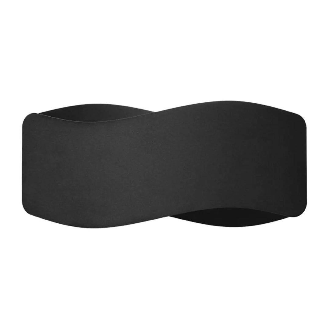 Applique murale tila 30 noir avec design original en vague continue pour un luminaire intemporel et design original