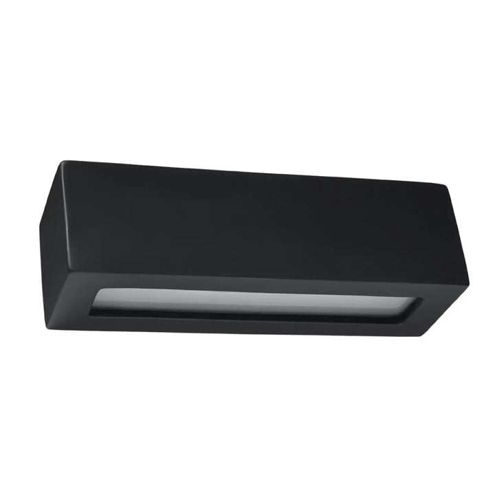 Applique murale led noire en céramique veGa moderne avec design rectangulaire élégant pour intérieur contemporain
