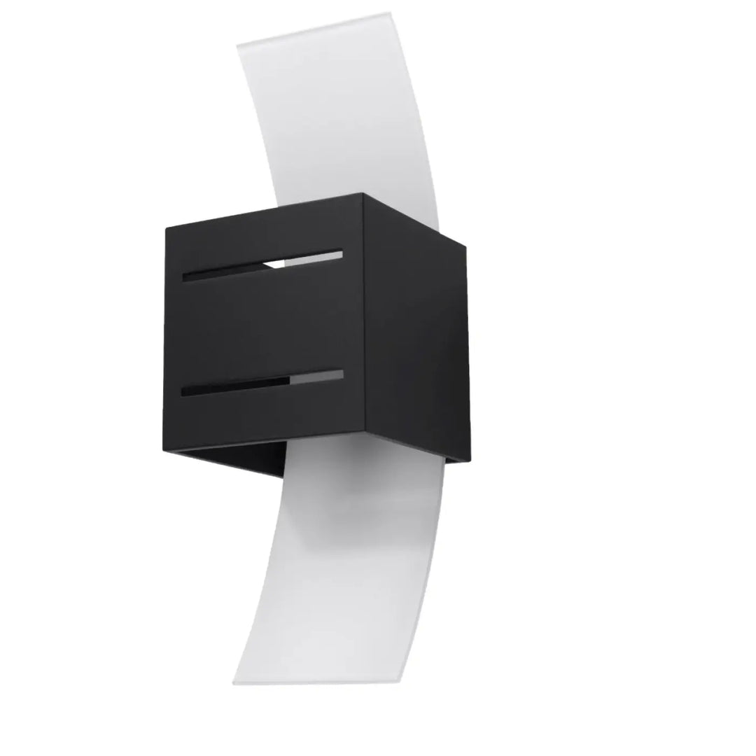Applique murale loreto noir en forme de distributeur rectangulaire avec perforation linéaire et rouleaux de papier blancs givrés
