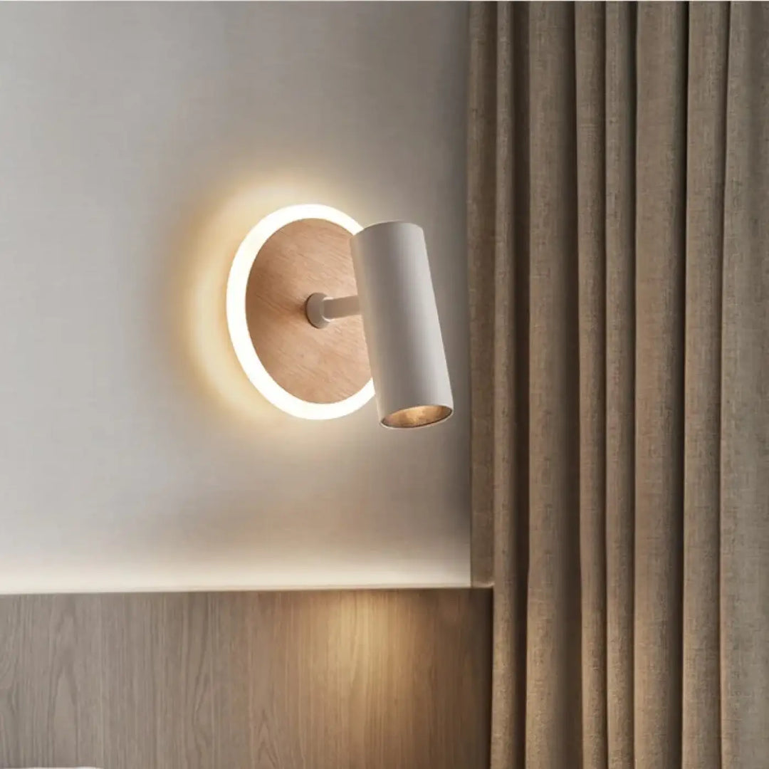 Applique Murale Nordique À LED Avec Tête Pivotable Blanche