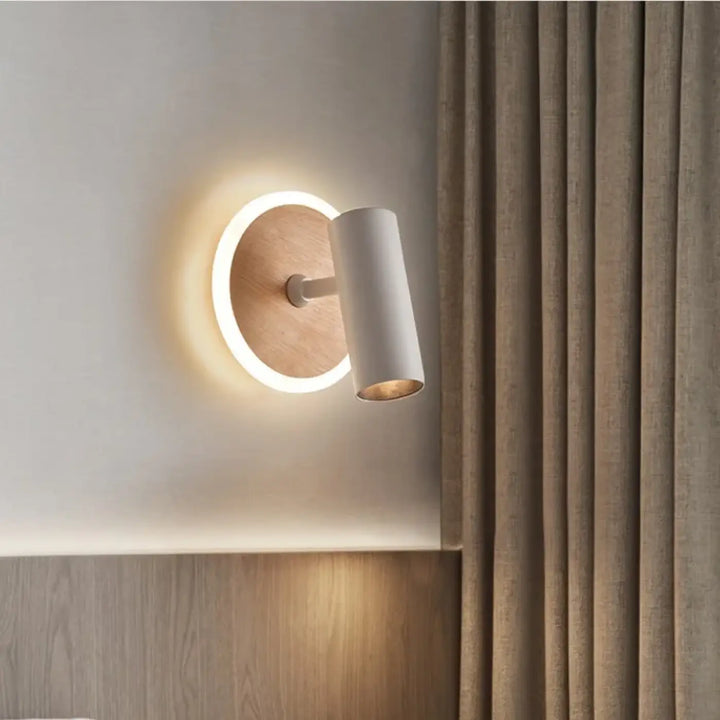 Applique Murale Nordique À LED Avec Tête Pivotable Blanche