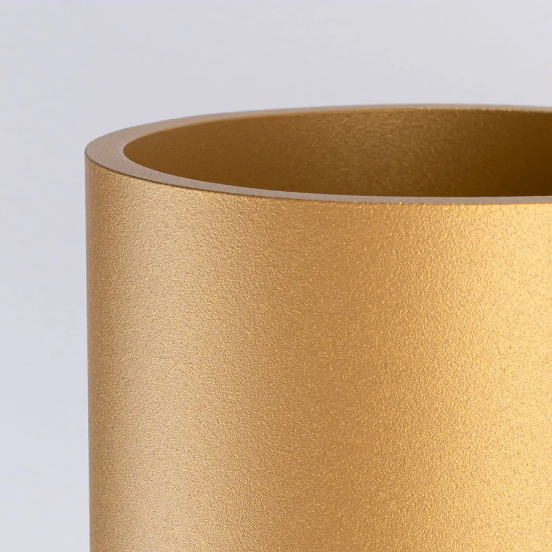 Applique murale orbis 1 simple coup en métal doré mat cylindrique pour décoration intérieure élégante
