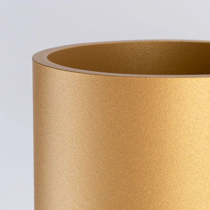 Applique murale orbis 1 simple coup en métal doré mat cylindrique pour décoration intérieure élégante