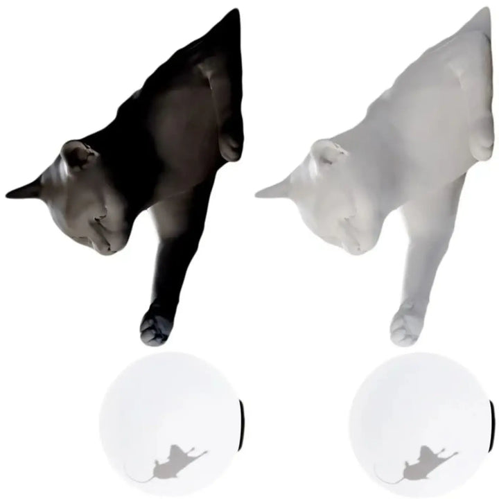 Applique Murale Originale Chat Avec Boule Lumineuse Élégant