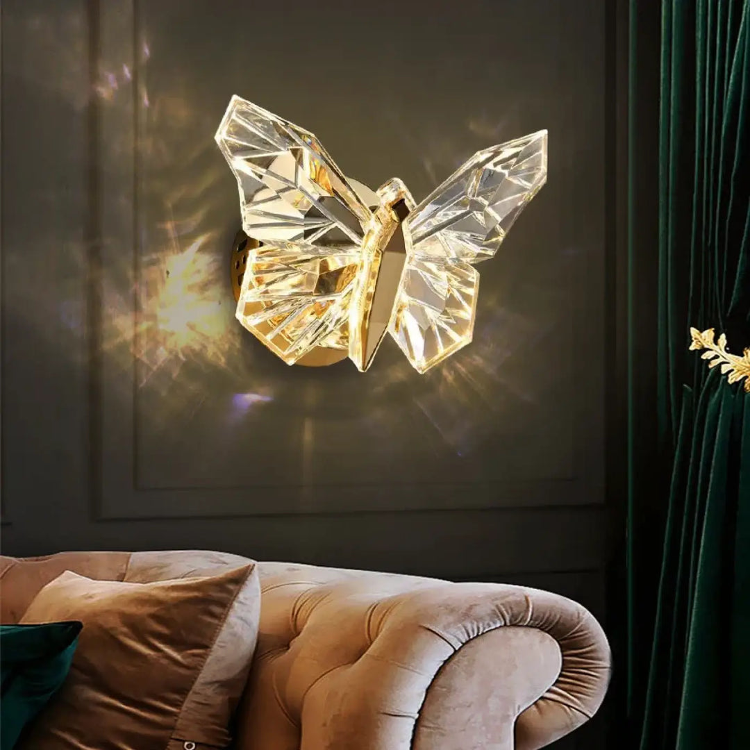 Applique Murale Papillon Au Style Origami En Doré