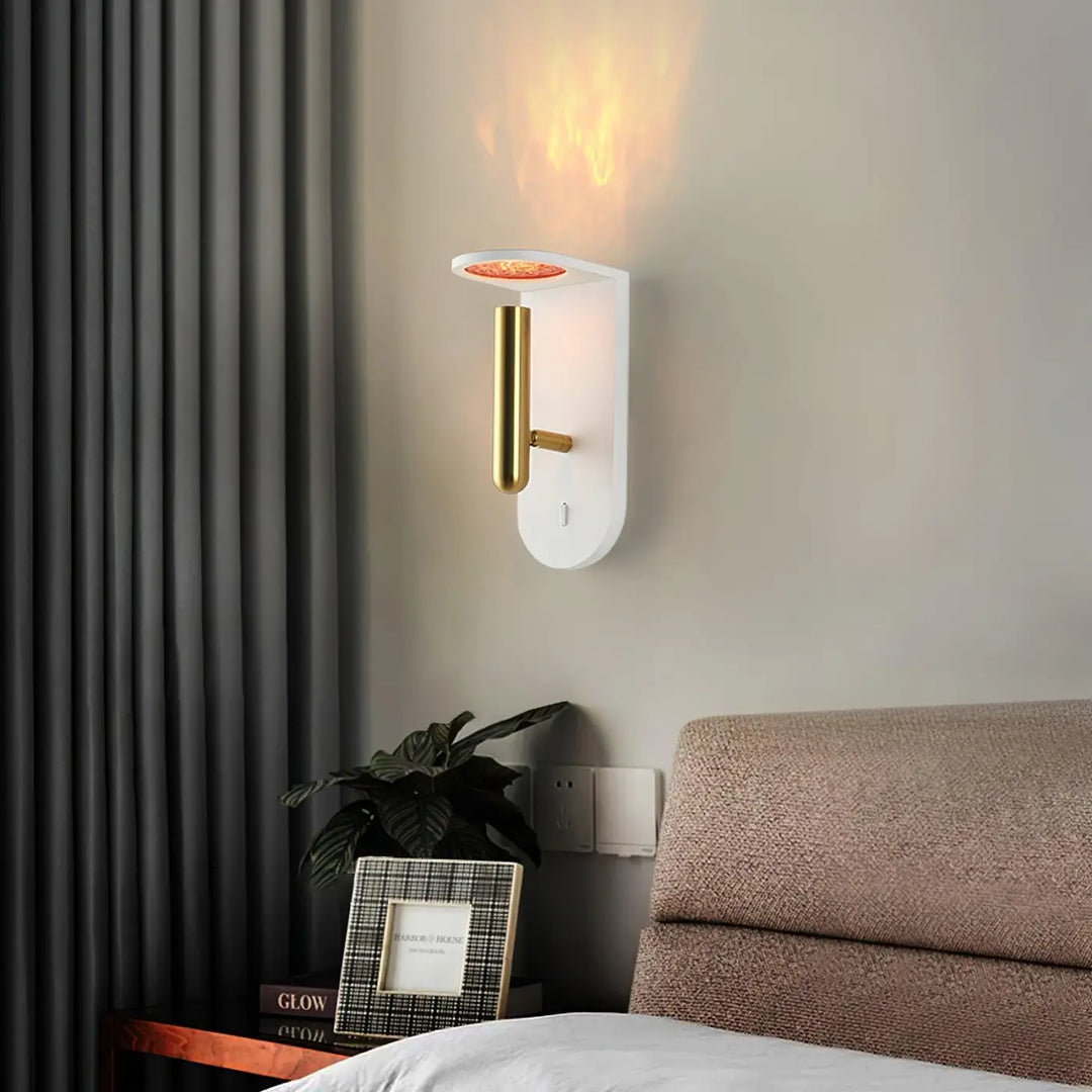 Applique Murale Projecteur De Flammes Demi-Cercle