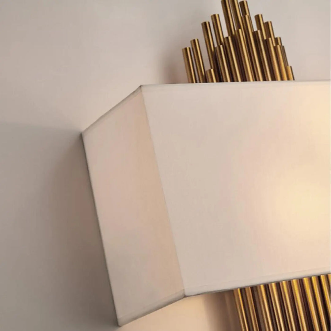 Applique Murale Rectangulaire LED Style Rétro Or