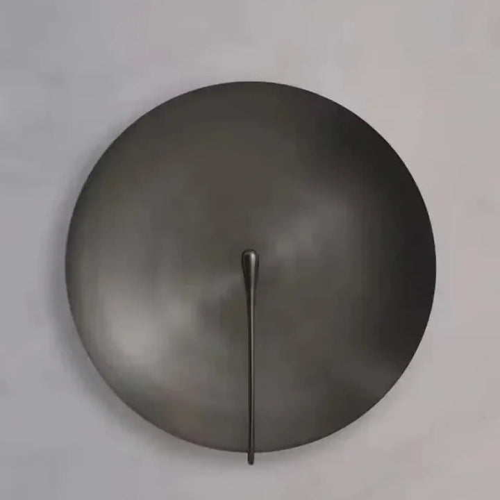 Applique murale ronde design moderne disque métal lumière douce