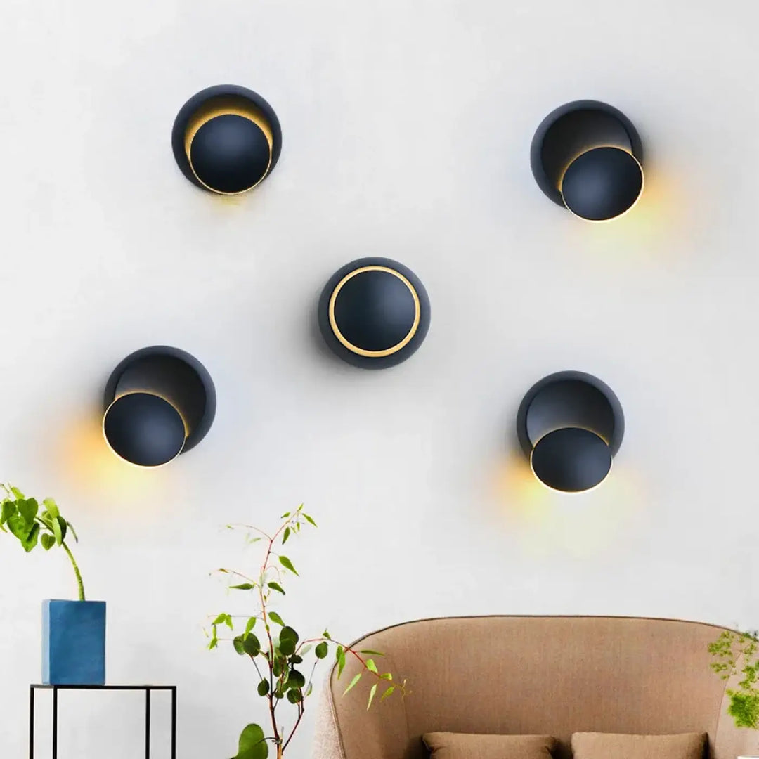 Applique Murale Ronde Au Support Coulissant Design