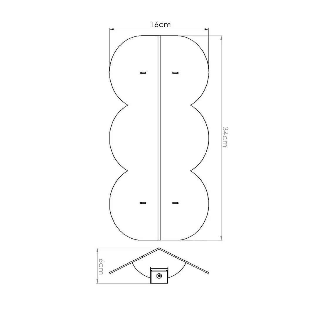 Applique murale biscuit bordeaux avec forme ondulée caractéristique et luminaires biscuit allient un caractère distinctif
