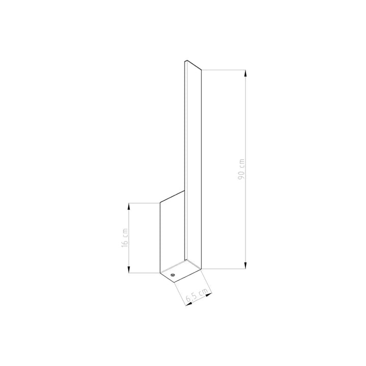 Applique murale lahti 90 led rouge ocre 90 cm moderne design minimaliste aux lignes géométriques épurées