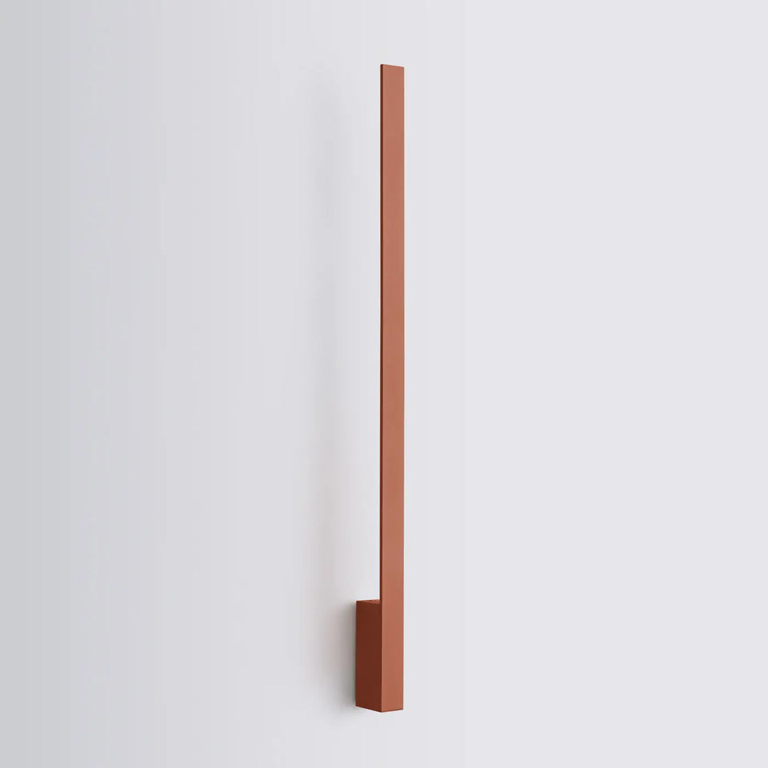 Applique murale lahti 90 led 3000k rouge ocre en finition mat terracotta avec design moderne et géométrique minimaliste