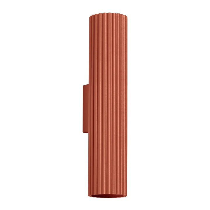Applique murale karbon 30 rouge ocre avec design minimaliste et ampoules gu10 interchangeables pour plafonnier karbon allie