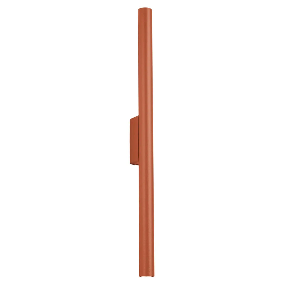 Applique murale pastelo 2 rouge ocre en cuivre finition cylindrique suspension pastelo design moderne solution parfaite
