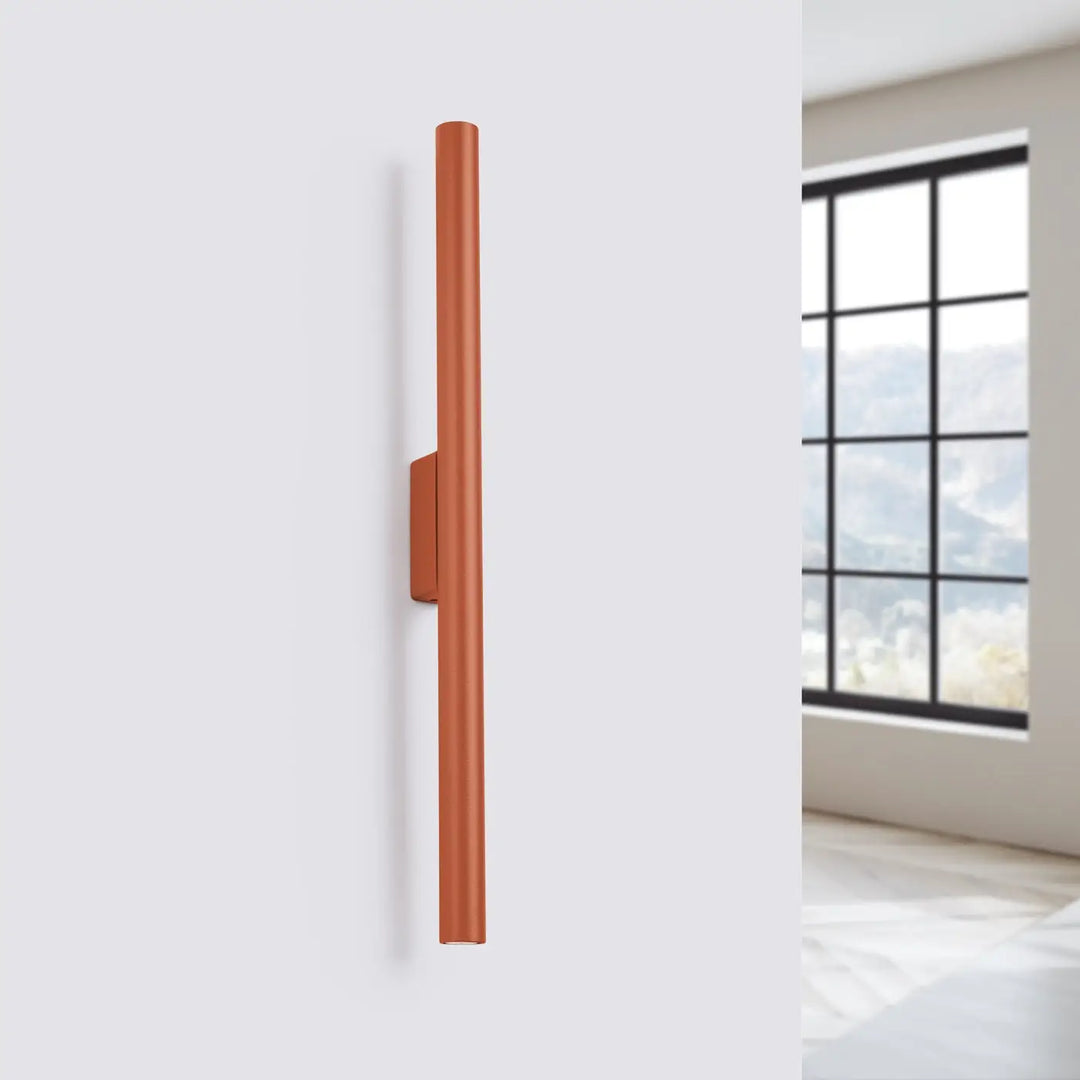 Applique murale pastelo 2 cuivre rouge ocre avec design moderne minimaliste solution parfaite pour suspension pastelo