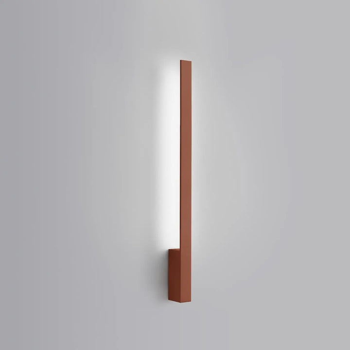 Applique murale lahti 70 led 4000k cuivre finition minimaliste rectangulaire avec éclairage intégré ocre rouge