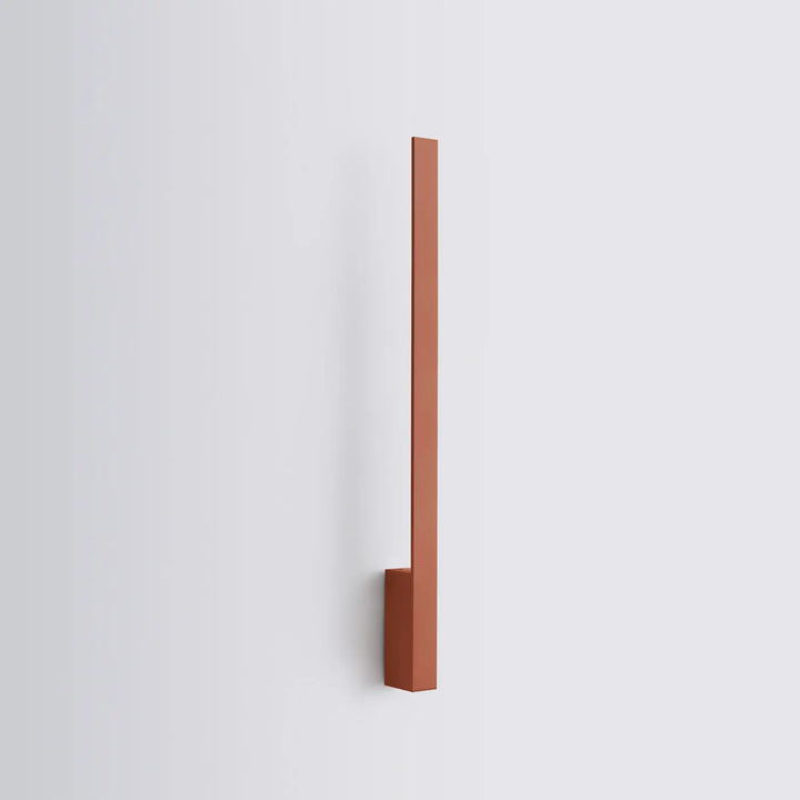 Applique murale lahti 70 led 4000k en cuivre ocre rouge avec design moderne minimaliste rectangulaire
