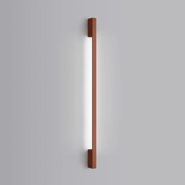 Applique murale sappo 120 led 4000k rouge ocre en cuivre avec bande centrale lumineuse, disponible en six variantes dont vert olive
