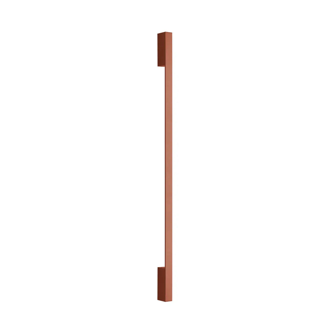 Applique murale sappro 120 led 4000k rouge ocre avec poignée de porte rectangulaire cuivre design minimaliste vert olive