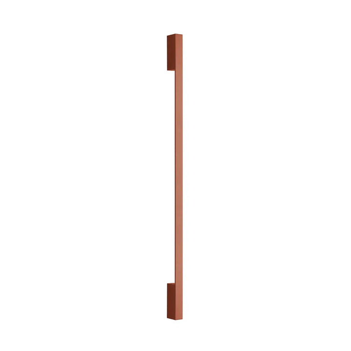 Applique murale sappro 120 led 4000k rouge ocre avec poignée de porte rectangulaire cuivre design minimaliste vert olive