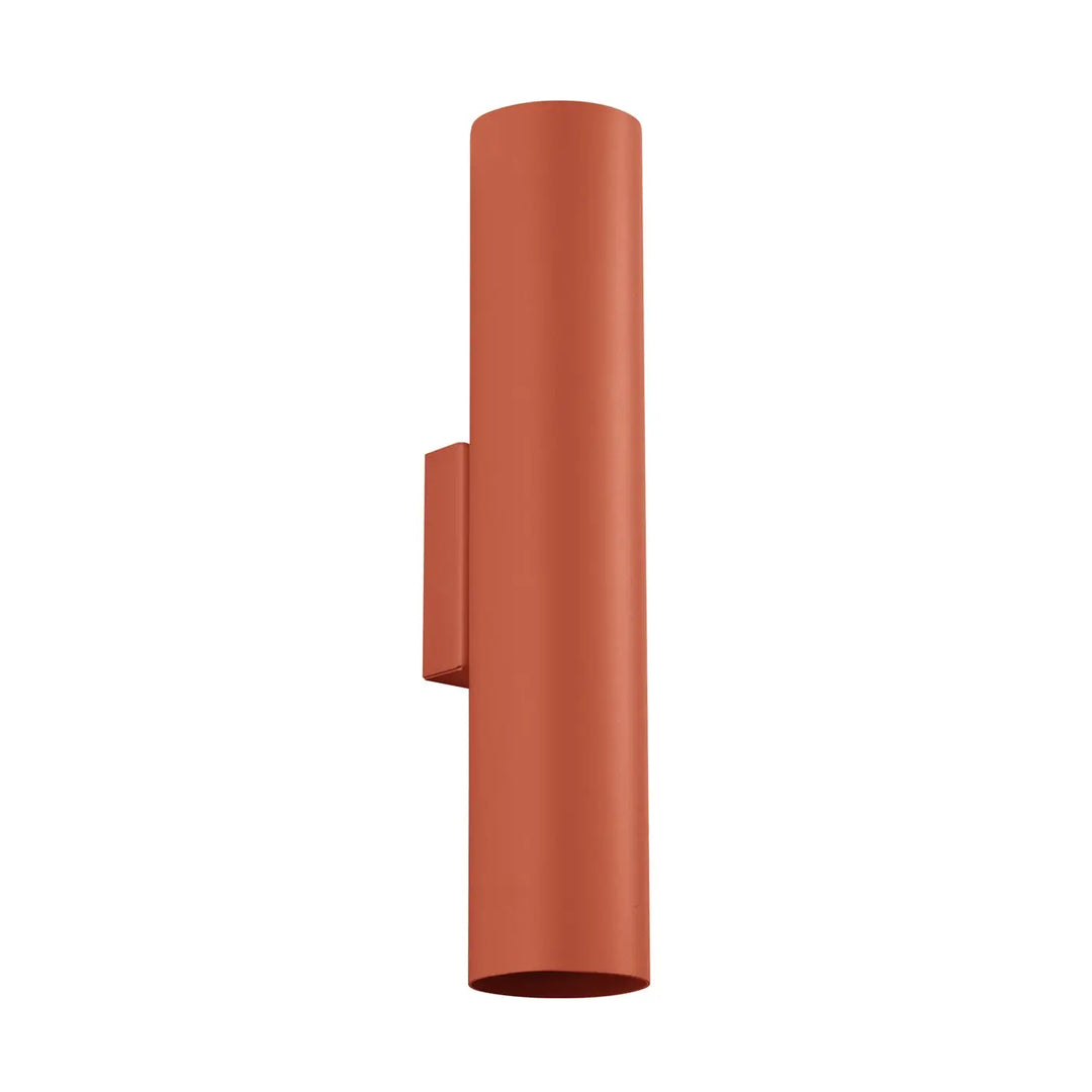 Applique murale cylindrique en terre cuite rouge ocre design moderne pour lampe à suspension suspension lagos