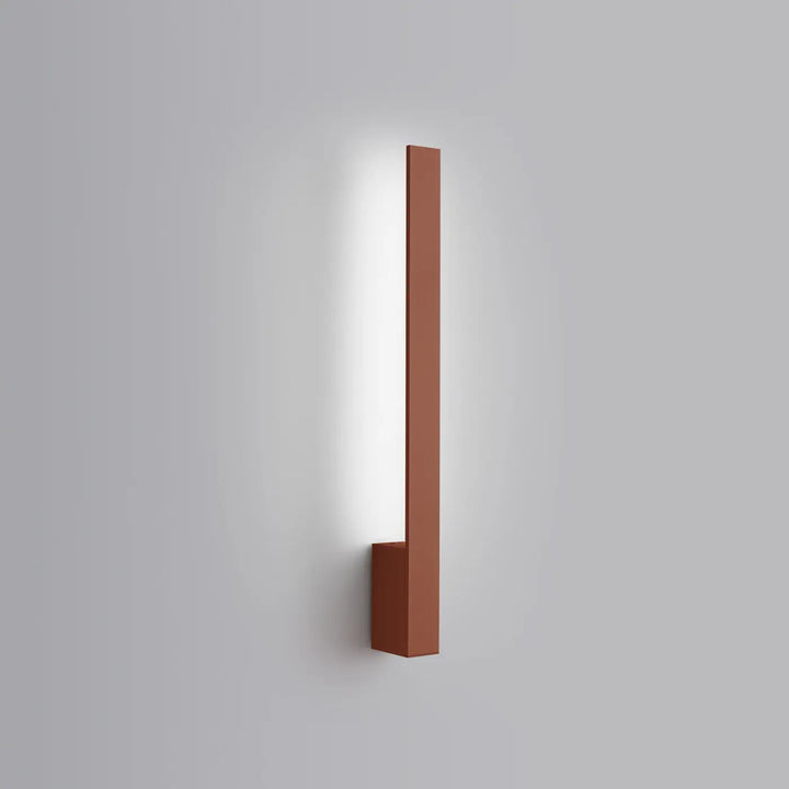 Applique murale lahti 50 led 4000k en métal cuivre ocre rouge avec source led intégrée et design minimaliste moderne