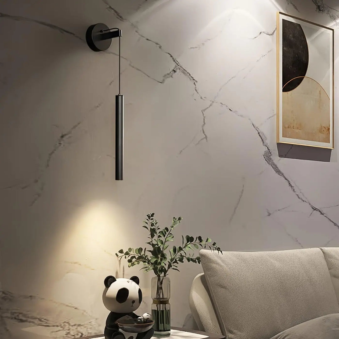 Applique Murale Suspendue Chambre Cylindre Or Élégant