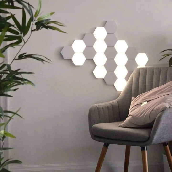 Applique Murale Tactile Design Hexagonal En Acrylique