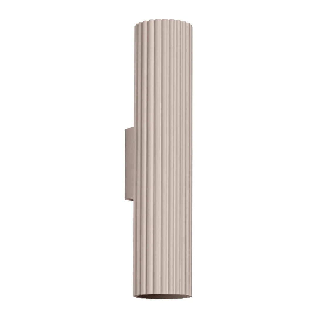 Applique murale karbon 30 taupe beige cylindrique en design minimaliste avec ampoules gu10 interchangeables