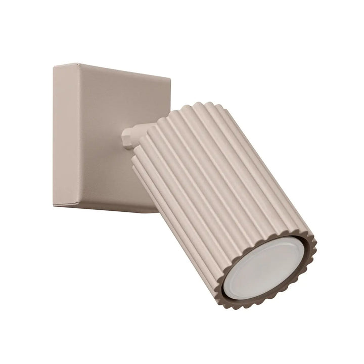 Applique murale karbon taupe beige avec plafonnier karbon allie, ampoules gu10 interchangeables, design minimaliste