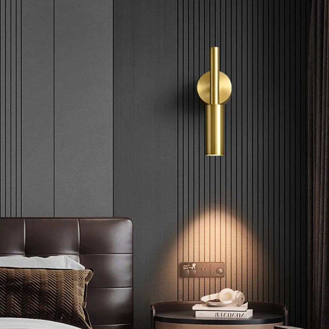 Applique Murale Tête De Lit Noir Et Doré Éclairage Orientable