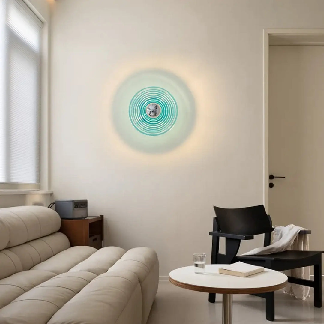 Applique Murale En Verre De Couleur Bleu Ciel