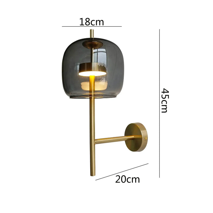 Applique murale en verre au design minimaliste au finition épurée
