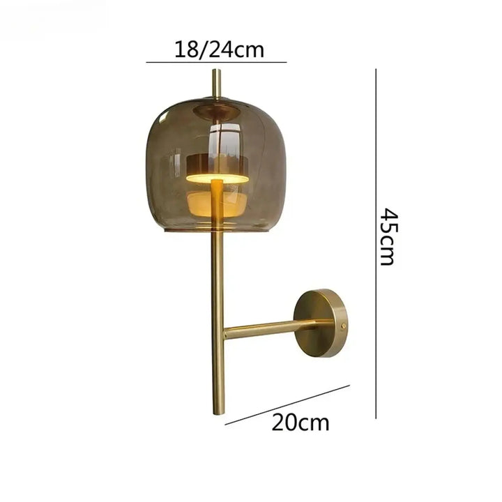 Applique murale en verre au design minimaliste au finition épurée