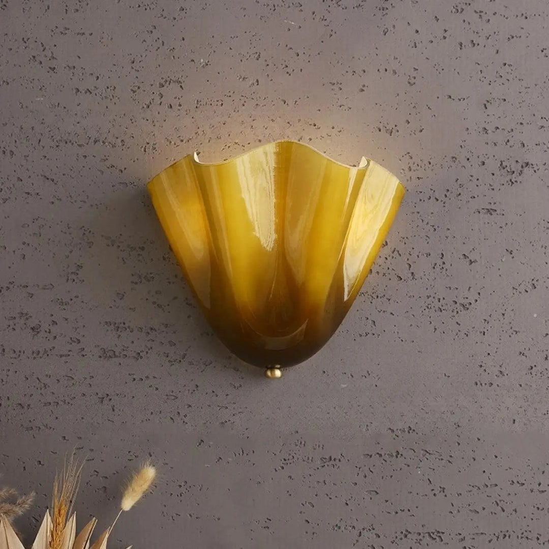 Applique murale en verre en forme de coquille chic au style élégant