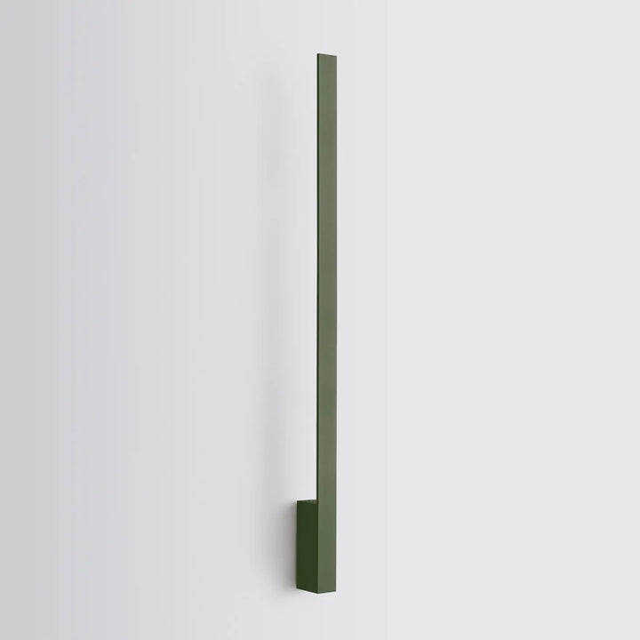 Applique murale lahti 90 led vert olive avec design minimaliste rectangulaire et lumière 4000k pour intérieur moderne