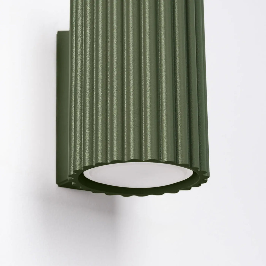 Applique murale charbon 10 vert olive avec design minimaliste et ampoules gu10 interchangeables plafonnier karbon allie