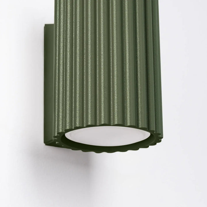 Applique murale charbon 10 vert olive avec design minimaliste et ampoules gu10 interchangeables plafonnier karbon allie