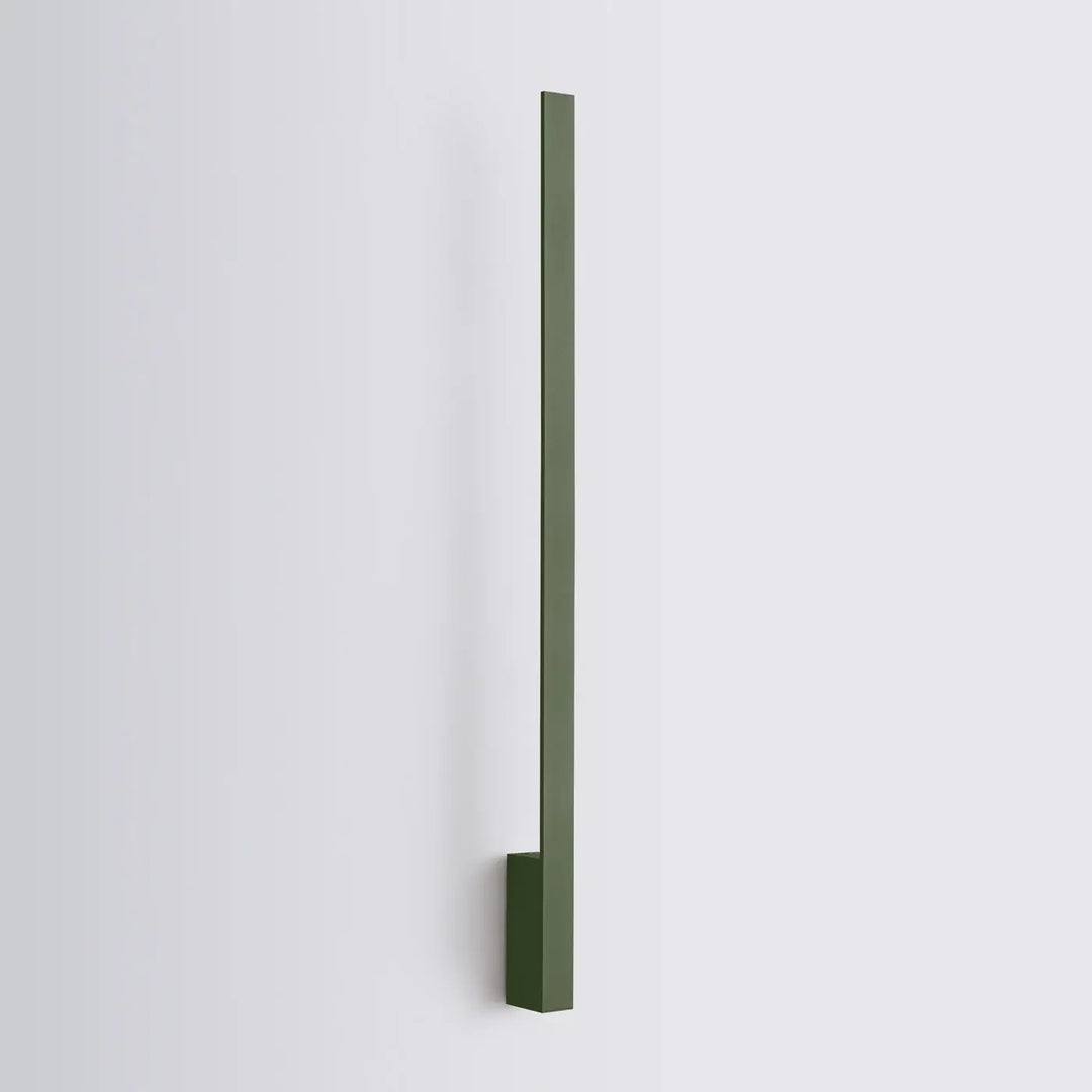 Applique murale lahti 90 vert olive minimaliste avec design rectangulaire élégant et éclairage 3000k ocre rouge possible