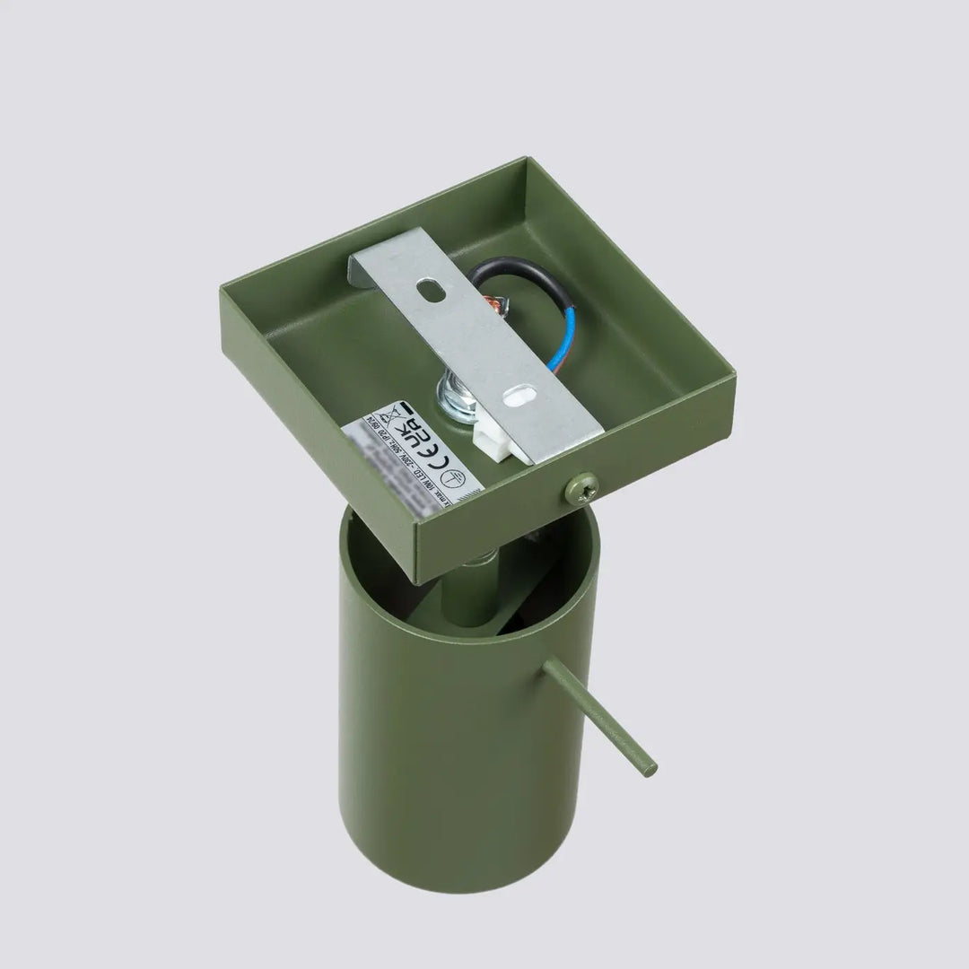 Applique murale lampe ring vert olive en métal avec éclairage flexible et design minimalisme moderne plafond