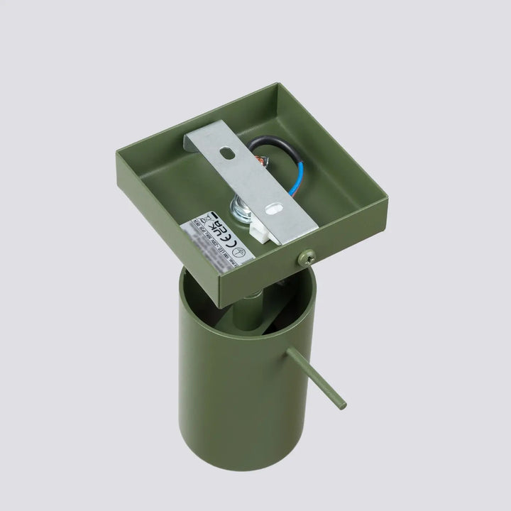 Applique murale lampe ring vert olive en métal avec éclairage flexible et design minimalisme moderne plafond