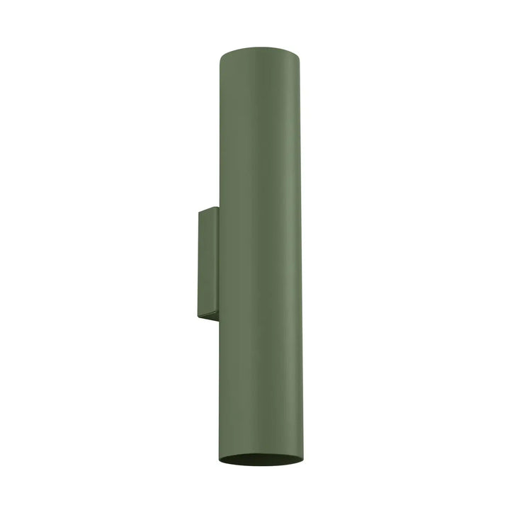 Applique murale lagos 2 vert olive cylindrique en design moderne avec finition mate adaptée lampe à suspension