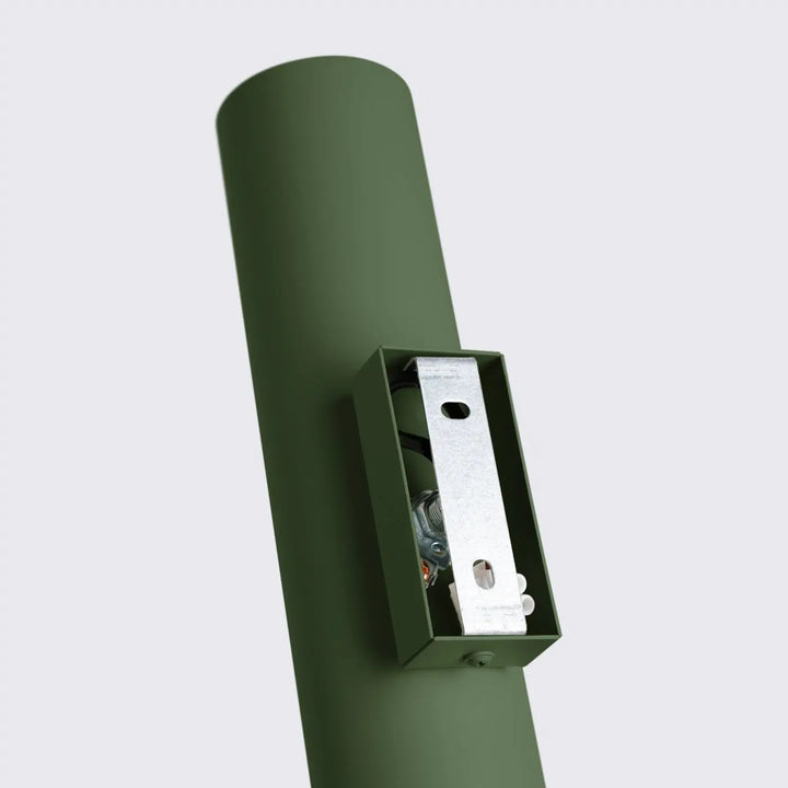 Applique murale lagos 2 vert olive avec boîte métallique rectangulaire design moderne pour lampe à suspension