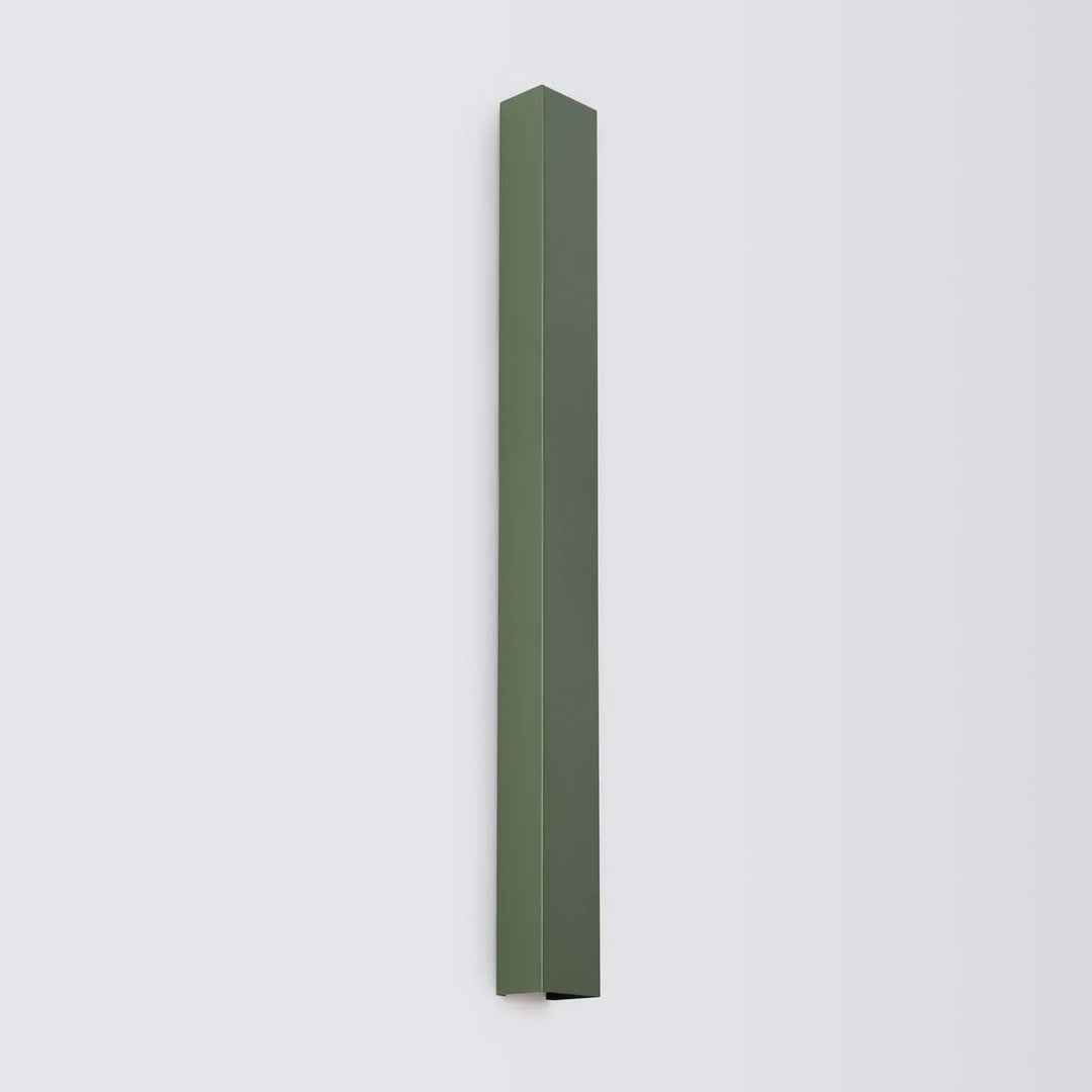 Applique murale freya 90 vert olive compose d’appliques murales minimalistes en design rectangle mat moderne